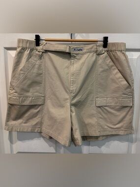 Columbia PFG Shorts Men’s Size XXL Khaki Cargo Canvas Hiking Fishing Outdoor